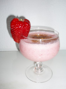 Batido de chocolate con fresas